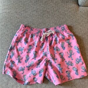 Chubbies Pink Baby Groot Marvel Swim trunks Size Small